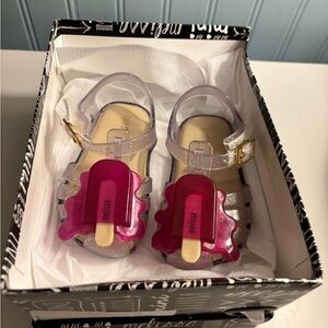 Melissa Kids Glitter Sandals with Popsicle Accents
